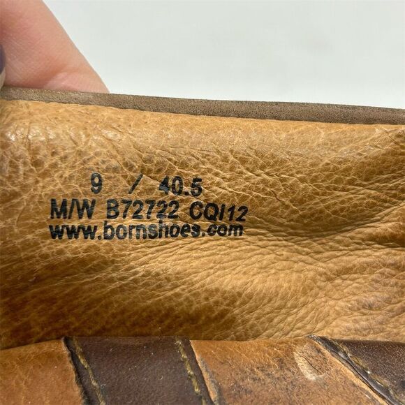 Born Women's Kinney Light Brown Leather Block Heel Mules Size 9 Casual Booties - Picture 13 of 13